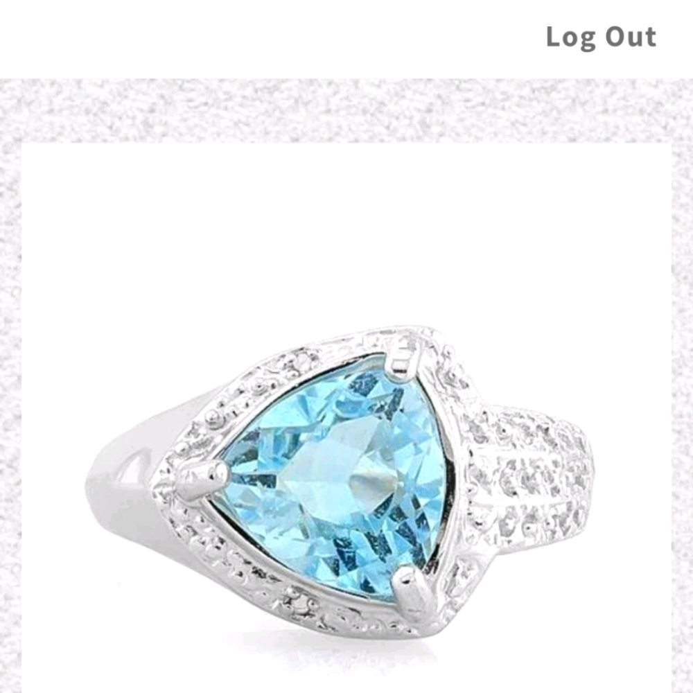 Blue topaz elegant ring